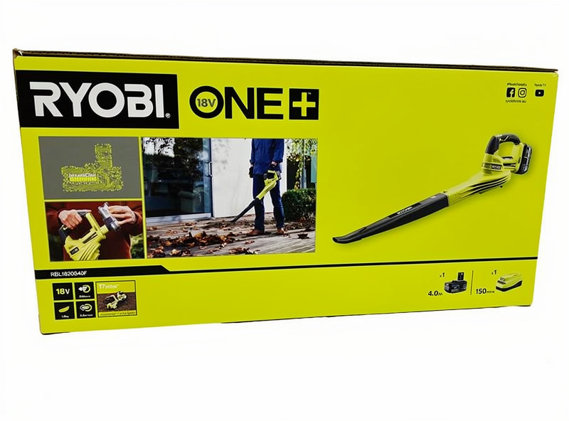 Ryobi RBL1820S40F 18V ONE+ Lövblås 245 km/h (med 4,0Ah Batteri och Laddare) – bild 2