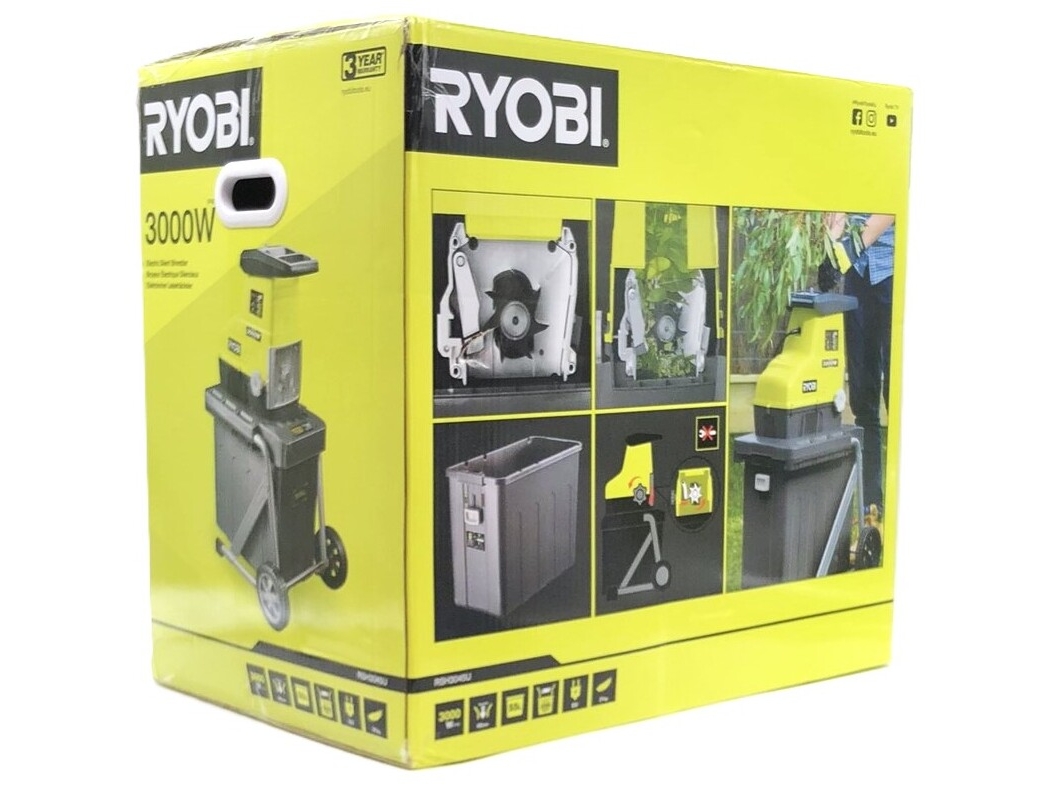 Ryobi RSH3045U Elektrisk Kompostkvarn 3000 W 45 mm – bild 2