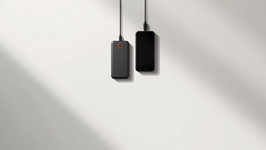 Powerbank som laddar en mobil pa ljus bakgrund basta powerbanken 2026, Mobilmarket