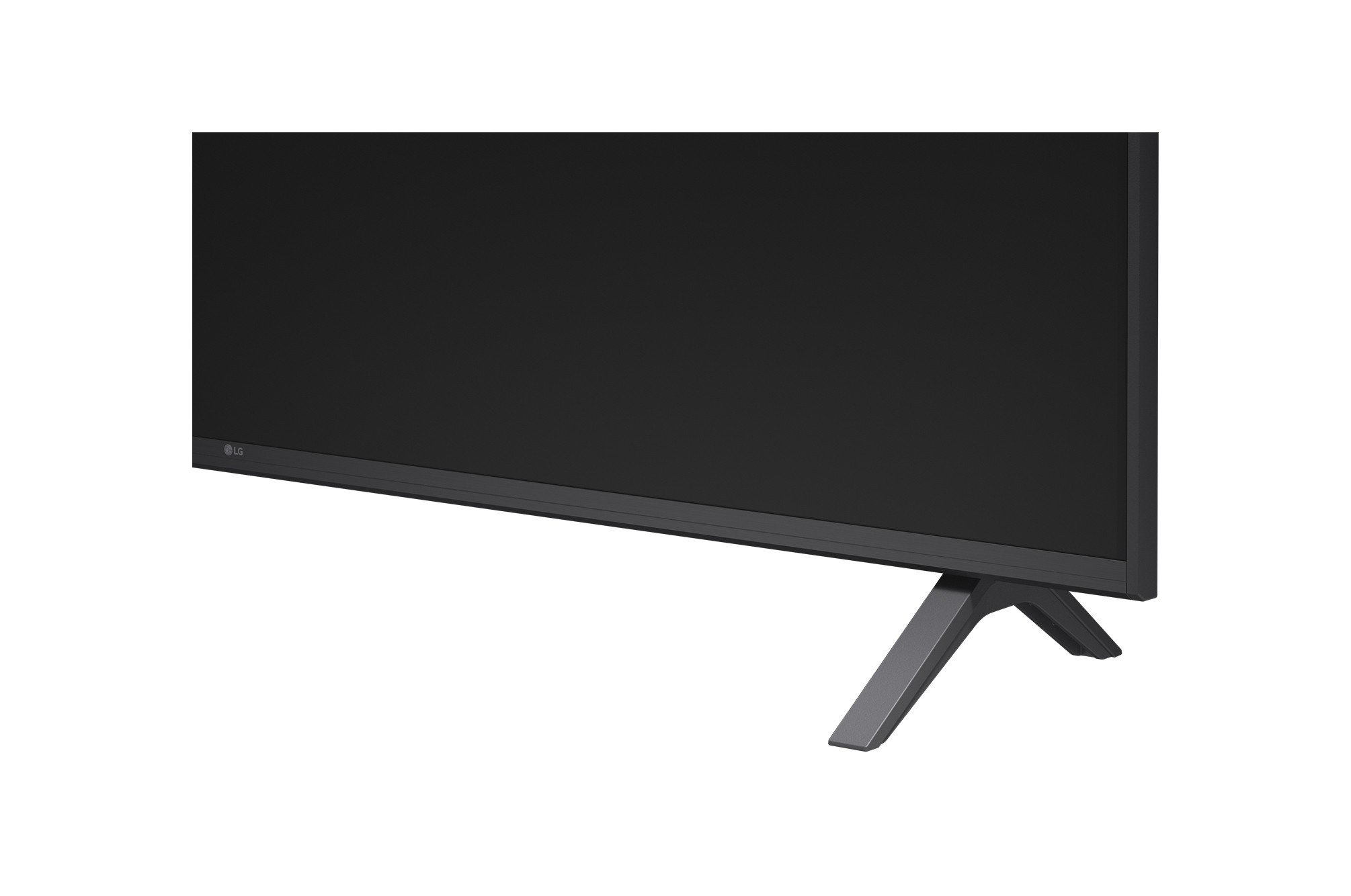 LG 50UK660H0LA hotell-TV närbild underkant