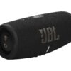 JBL Charge 5 Wi-Fi högtalare svart, närbild på Wi-Fi- och strömknappar