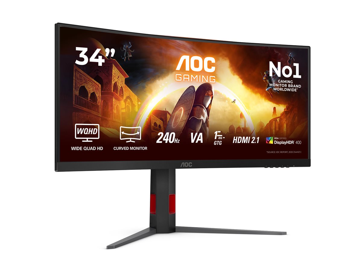 AOC Gaming CU34G4Z Gamingskärm 34" – Böjd WQHD 240Hz VA