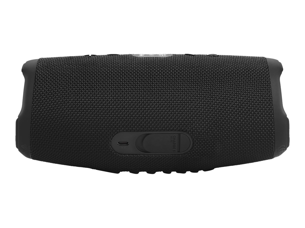 JBL Charge 5 Wi-Fi högtalare svart, liggande på sidan
