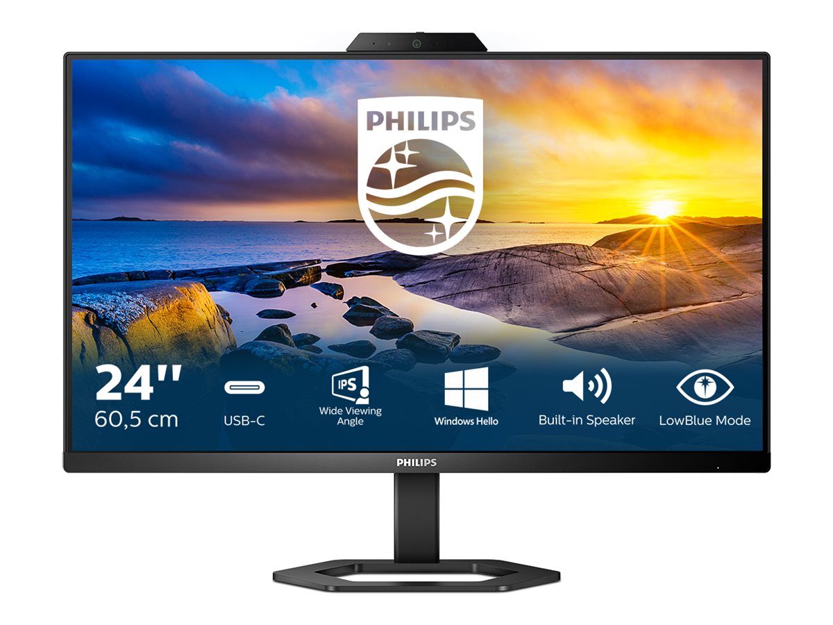 Philips 24E1N5300HE 24 tum Full HD USB-C dockningsskärm med webbkamera – vy 1