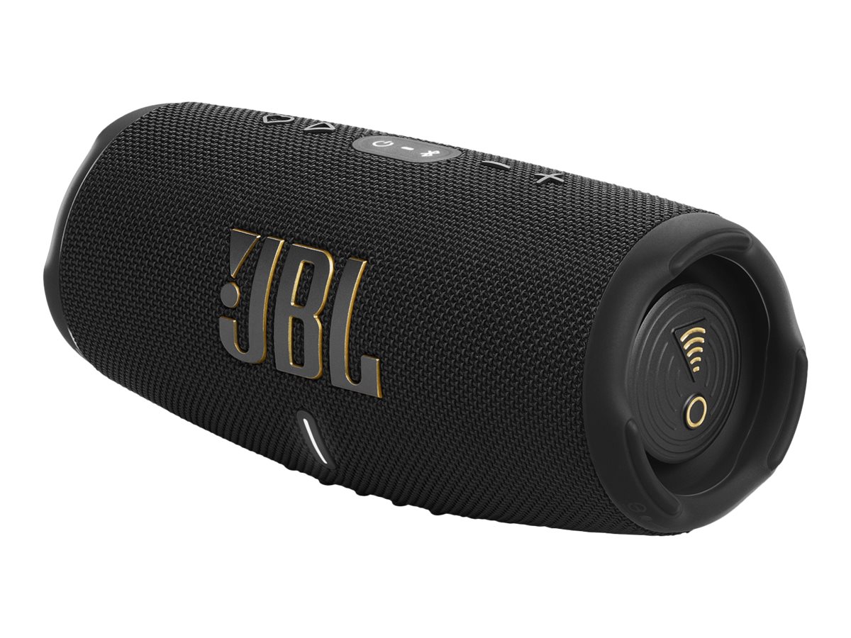 JBL Charge 5 Wi-Fi högtalare svart, sedd rakt framifrån