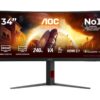 AOC Gaming CU34G4Z Gamingskärm 34" – Böjd WQHD 240Hz VA