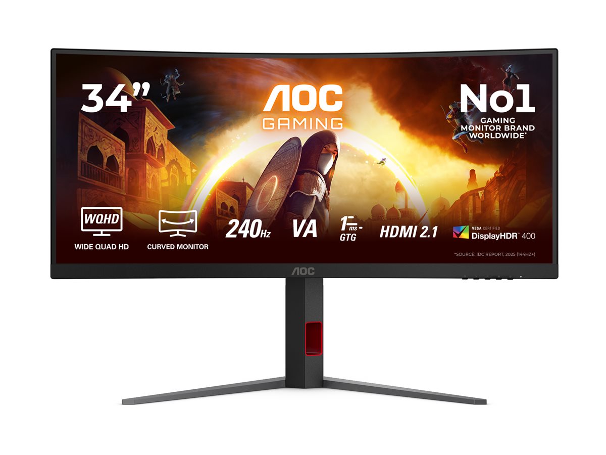 AOC Gaming CU34G4Z Gamingskärm 34" – Böjd WQHD 240Hz VA