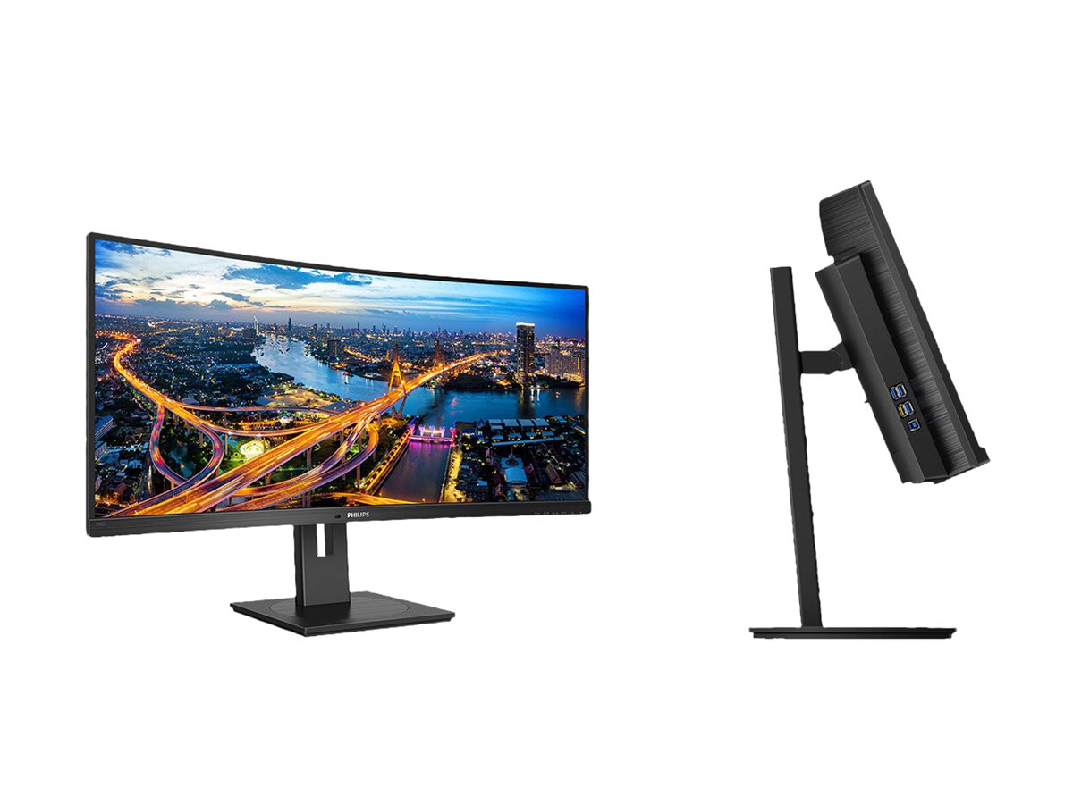 Philips 346B1C 34" böjd UltraWide USB-C dockningsskärm, svart – vy 3