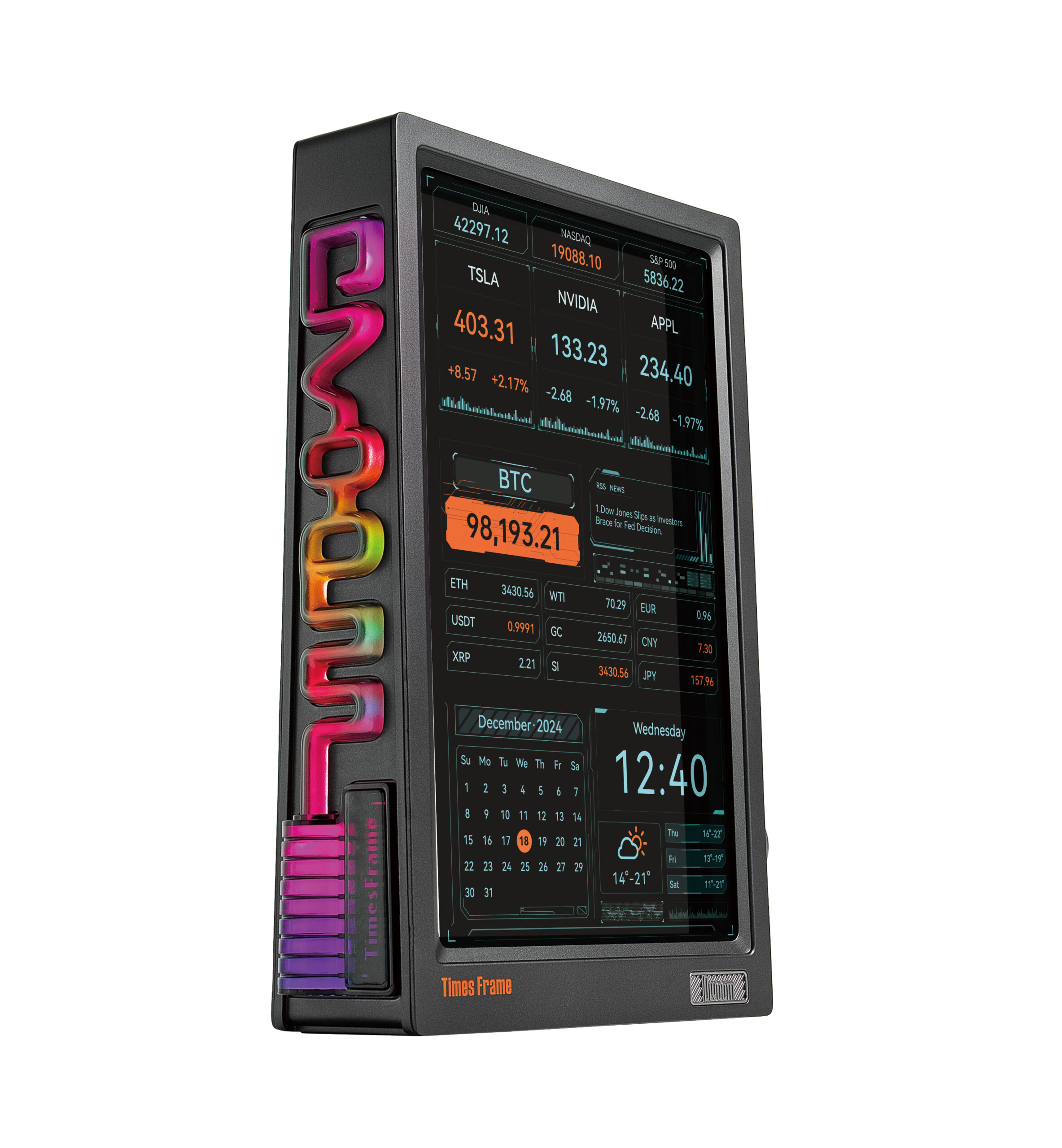 Divoom Times Frame 10,1" smart digital fotoram och pixel art-display i svart