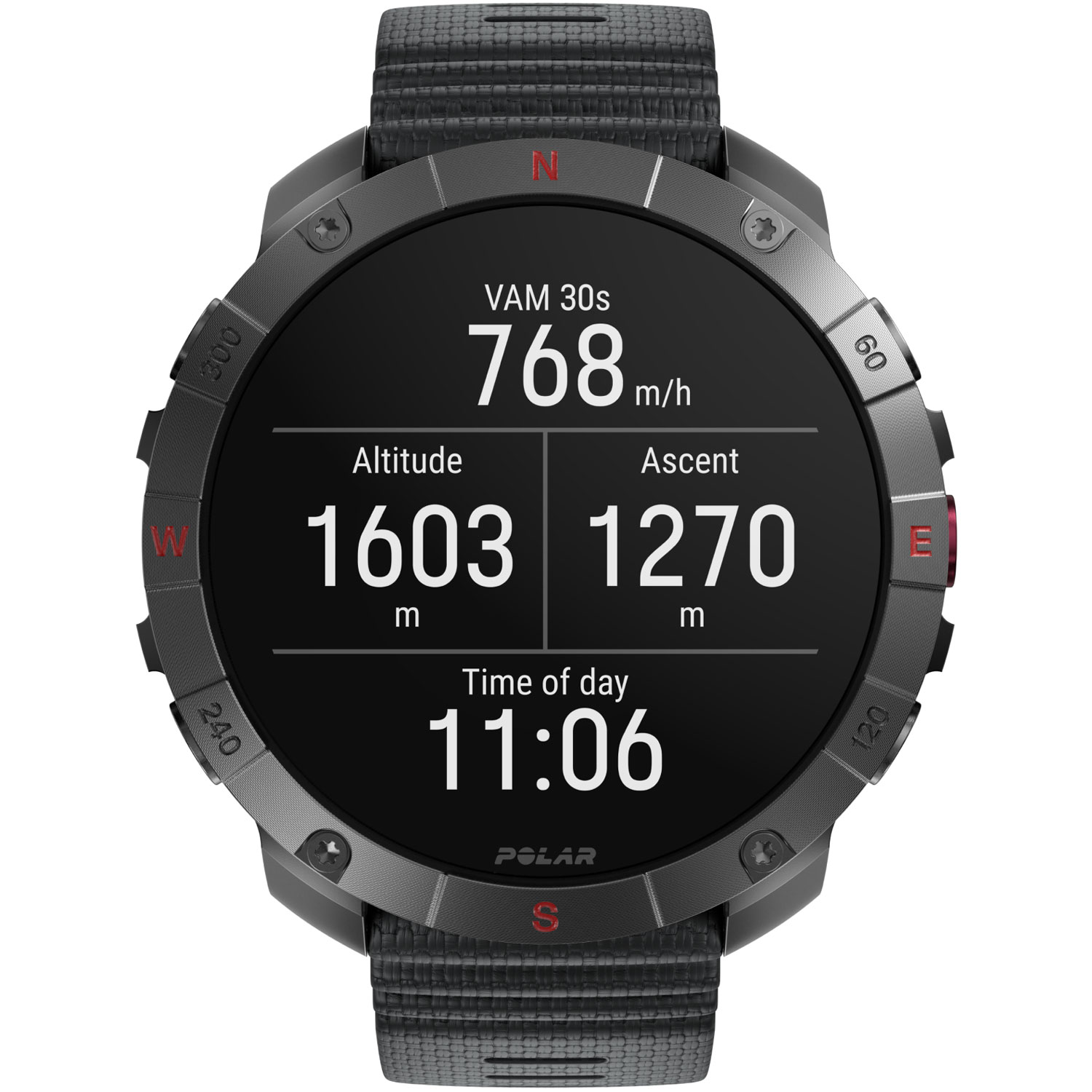 Polar Grit X2 Pro Titan med medföljande svart silikonarmband