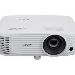 Acer P1557 projektor i vinkel med Acer-logotyp synlig
