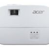 Acer P1557 projektor uppifrån med fokusring och knappar