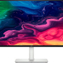 DELL S2725QC 27 tums 4K-skärm rakt framifrån med färgstarkt bildinnehåll
