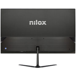 Nilox NXM22FHD1201 sedd bakifrån med Nilox-logotyp, VESA-hål och anslutningsportar