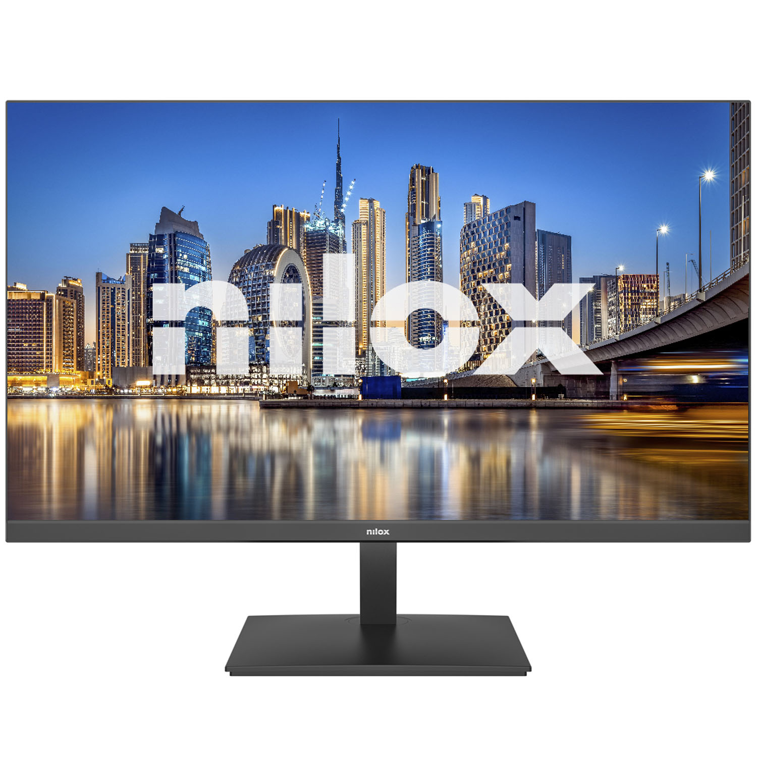 Nilox NXM24FHD1202 24 tums bildskärm Full HD IPS 100Hz sedd framifrån