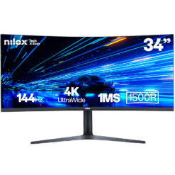 Nilox NXM344KD11 34 tums curved gamingskärm rakt framifrån