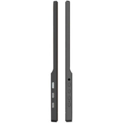 Nilox NXMP16FHD1201 sedd från kanten med två USB-C-portar och hörlursuttag