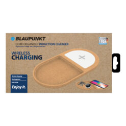 Blaupunkt BLP 7680 skrivbordsorganiser med trådlös Qi-laddare vit