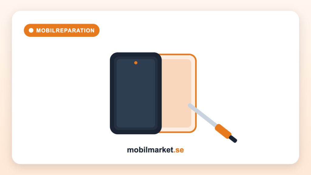 iPhone med skärmbyte och skruvmejsel – guide till vad det kostar att byta iPhone-skärm 2026