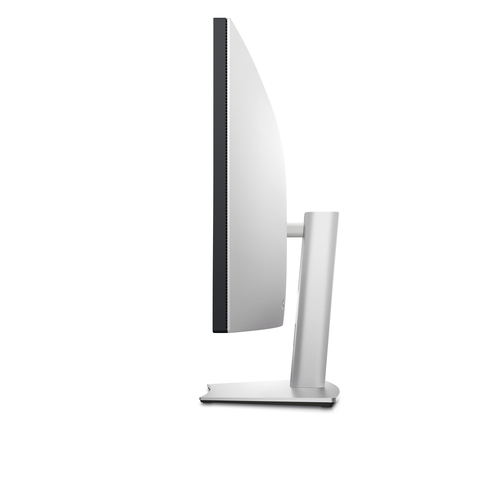 DELL UltraSharp U4924DW i profil som visar skärmens böjda form