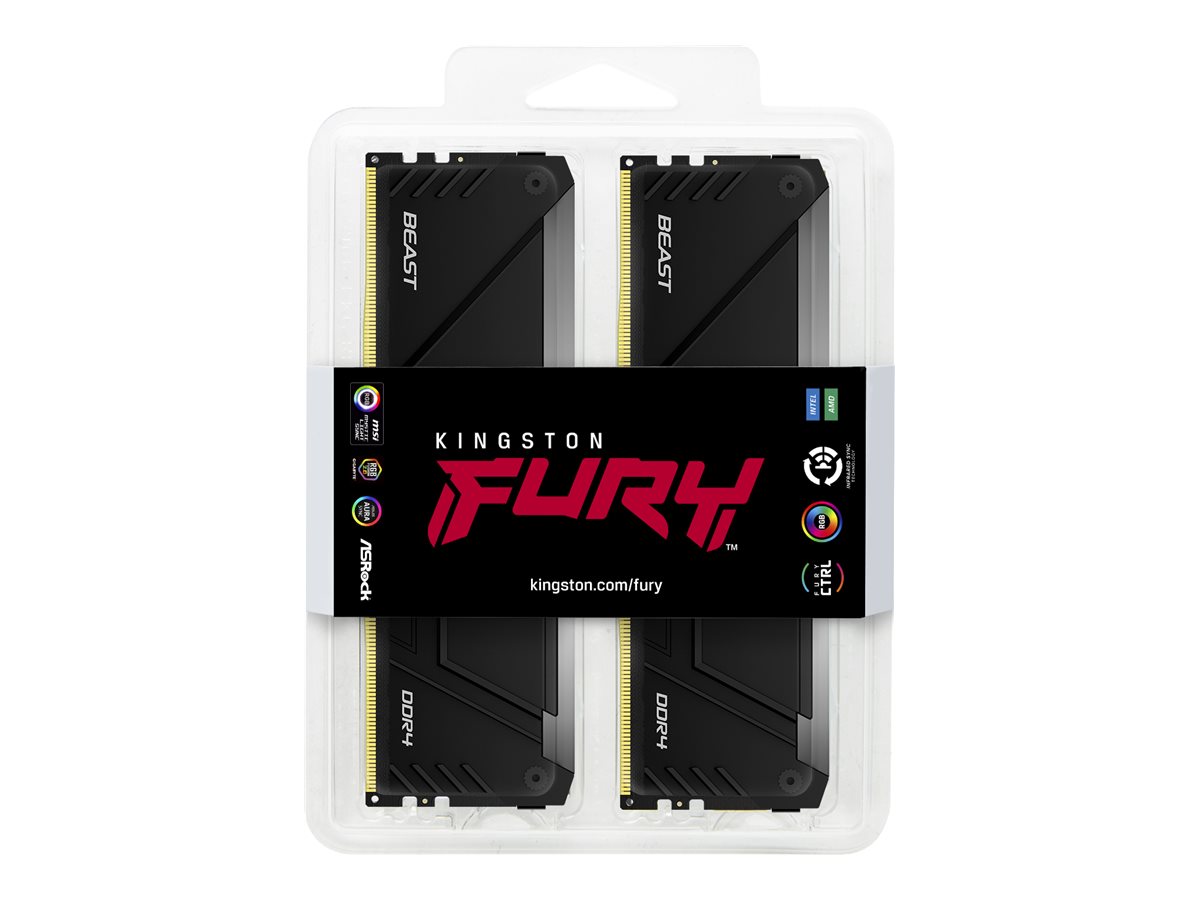 Kingston FURY Beast RGB DDR4 64GB minneskit med guldpläterade kontakter