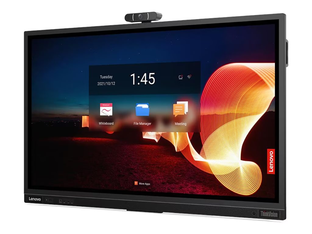 Lenovo ThinkVision T65 väggmonterad i ett konferensrum