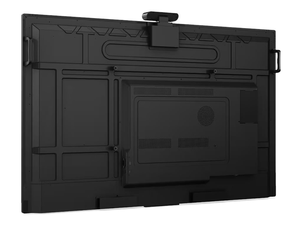 Lenovo ThinkVision T65 65-tums pekskärm sedd bakifrån med löstagbar kamera