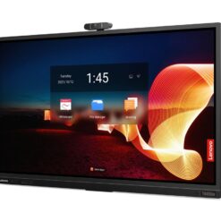 Lenovo ThinkVision T75 sedd i vinkel med kamera