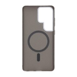 Mobilskal carbonmönster grått Samsung Galaxy S26 Ultra sedd bakifrån