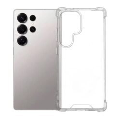 Skal stöttåligt för Samsung Galaxy S26 Ultra – Transparent, bredvid telefonen