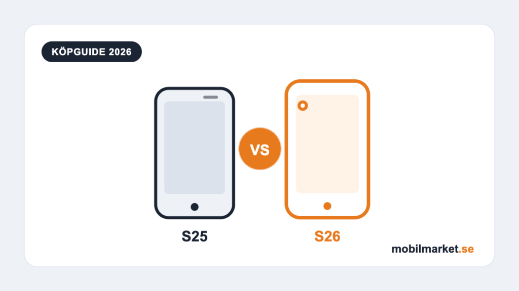 Samsung Galaxy S26 vs S25 – de två mobilerna sida vid sida i jämförelse