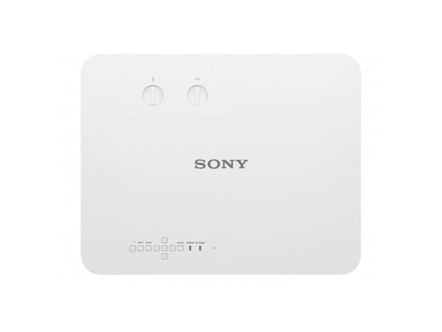 Sony VPL-PHZ51 projektor uppifrån med kontrollpanel och Sony-logotyp