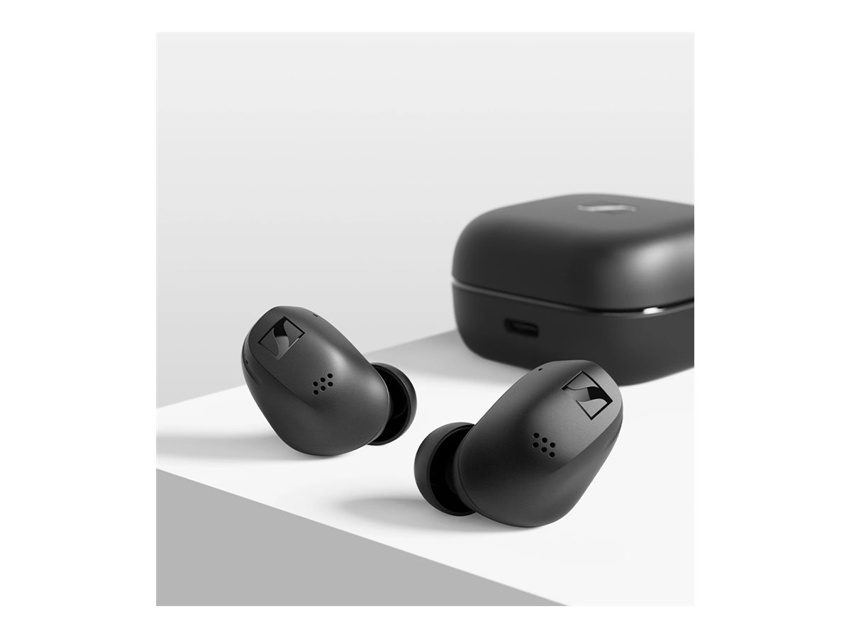 Sennheiser ACCENTUM True Wireless hörlurar och etui i svart