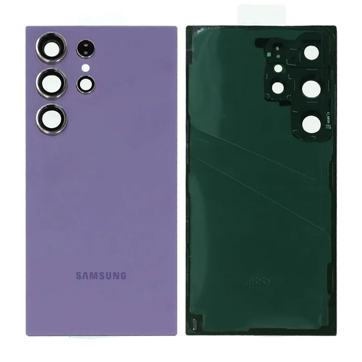 Samsung Galaxy S24 Ultra Baksida OEM Mörklila detaljbild