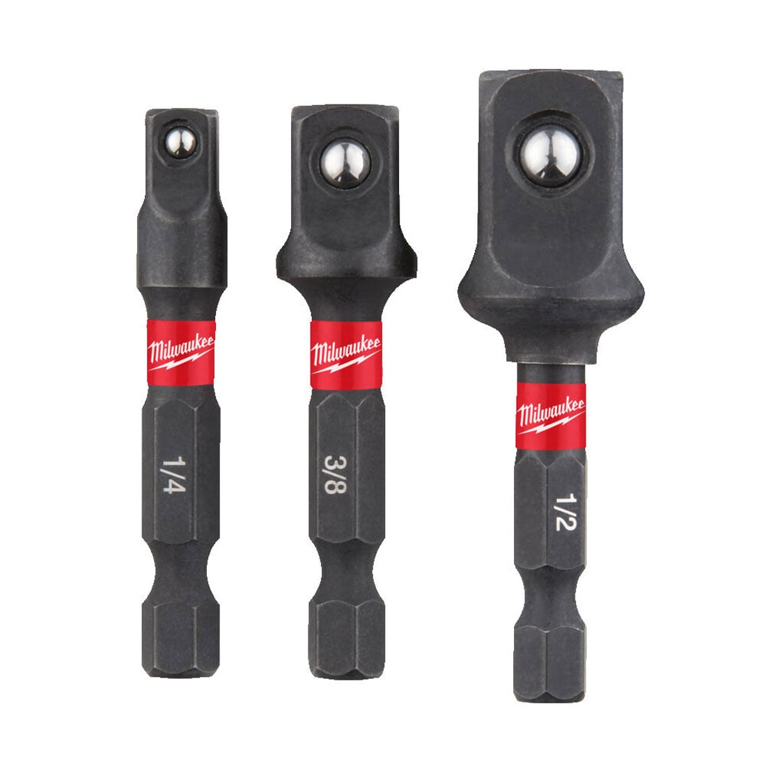 Milwaukee Shockwave 3-delat adaptersats hylsnyckeladapter