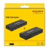 Delock förpackning för HDMI UHD Splitter 1x4 med produktbild och specifikationer