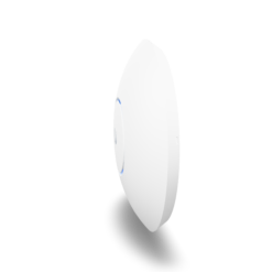 Ubiquiti UniFi U6 Enterprise accesspunkt sedd snett från sidan
