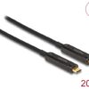 Delock Active Optical USB-C videokabel med guldpläterade kontakter, 20 meter, för 4K 60Hz videoöverföring