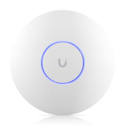 Ubiquiti UniFi U6 Enterprise trådlös accesspunkt sedd rakt ovanifrån