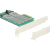 Delock PCI Express-kort med två M.2 Key B-platser, Low Profile