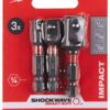 Milwaukee Shockwave 3 Delat Adaptersats – Hylsnyckeladapter