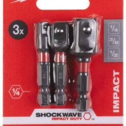 Milwaukee Shockwave 3 Delat Adaptersats – Hylsnyckeladapter