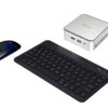 BlackView MP50 Mini PC med trådlöst tangentbord och mus, Silver