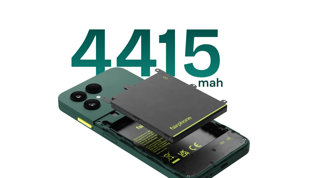 Fairphone 6+ Forest Green – utbytbart batteri 4415 mAh