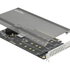 Delock PCI Express x16-kort för 4x intern NVMe M.2 SSD Key M