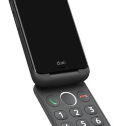 Doro Aurora A21 i Graphite, uppfälld med tydlig knappsats och stor skärm