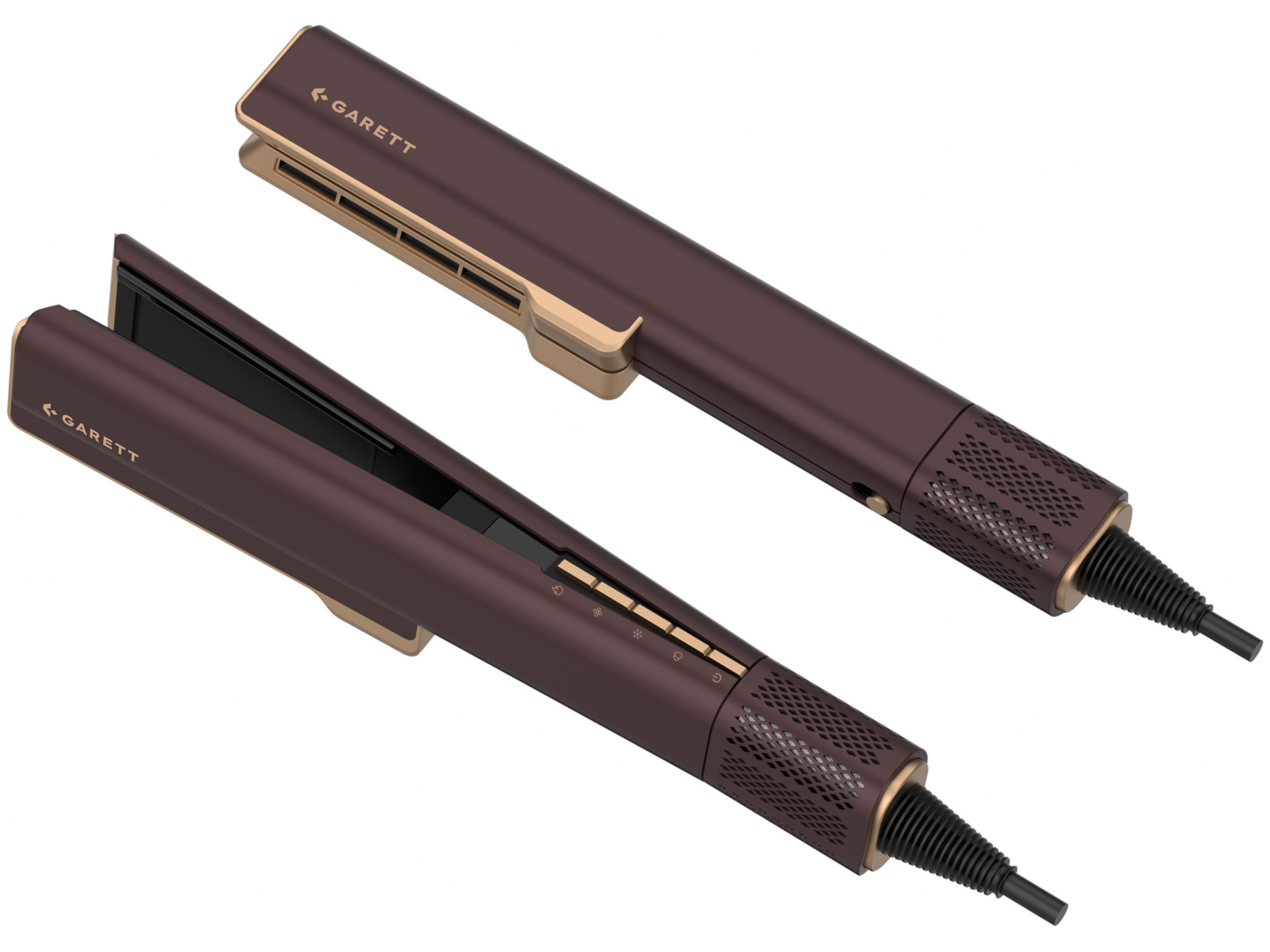 Garett Beauty AeroGlow Hårglättare Brun Detalj