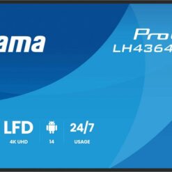 iiyama LH4364UHS-B1AG 43 tum 24/7 digital signage-skärm i liggande läge