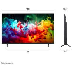 LG 50QNED70B3C TV baksida med anslutningar
