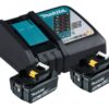 Makita DC18RC Batteriladdare med 2x BL1850B 5,0Ah 18V-batterier